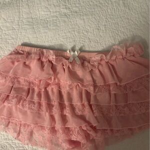 SOLD EDIKTED Pink Lace micro shorts